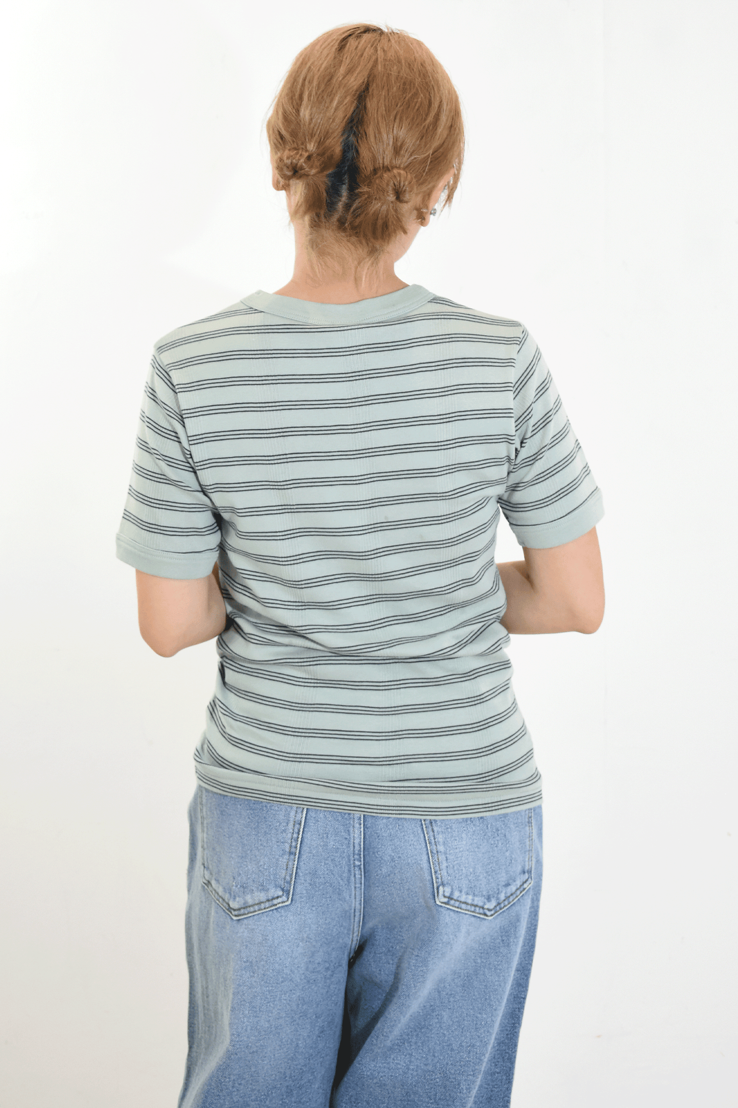 Panel Rib Tee Shirt ”4color”