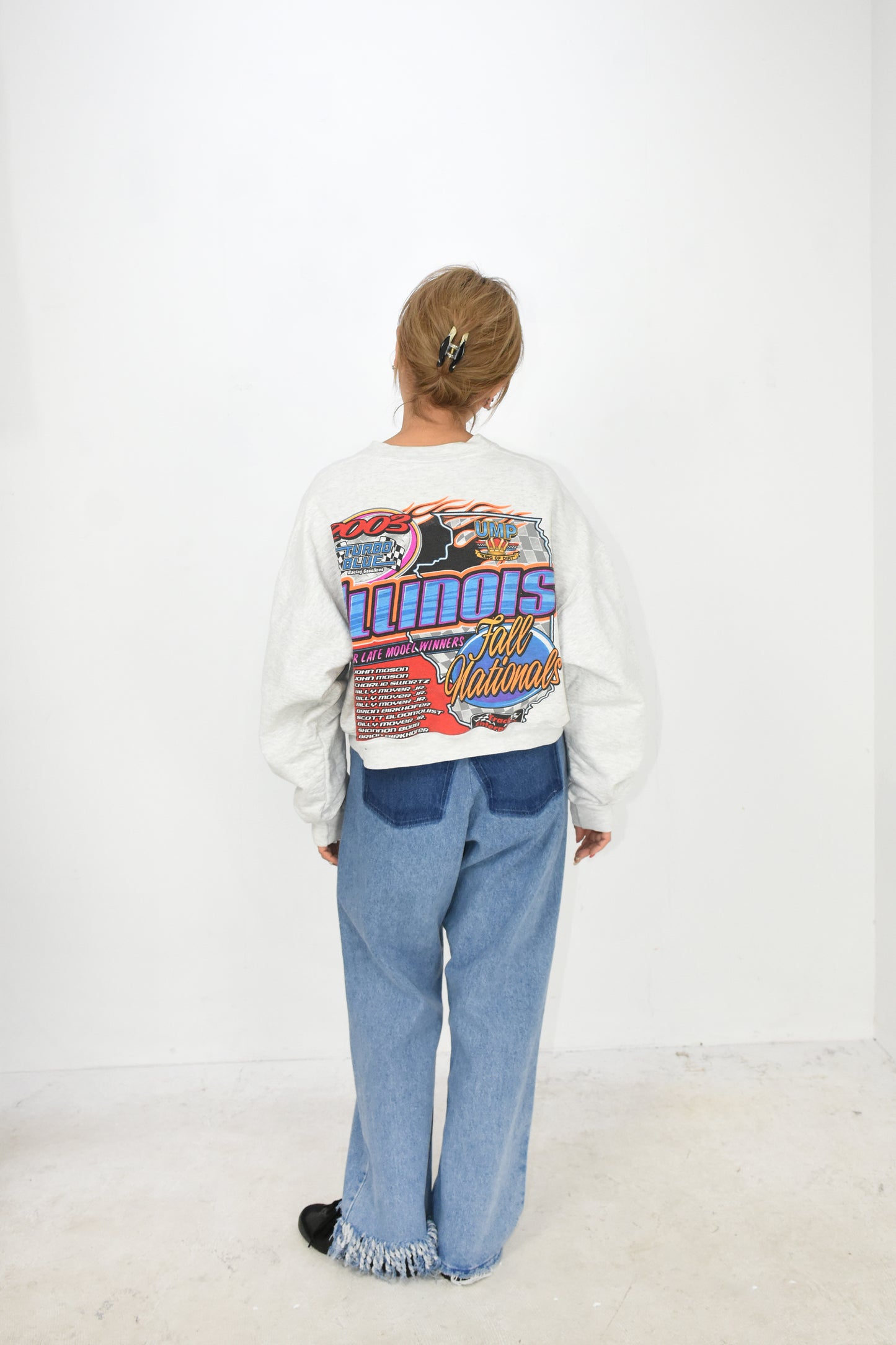 circa make fringe denim pants(Leg/100cm)