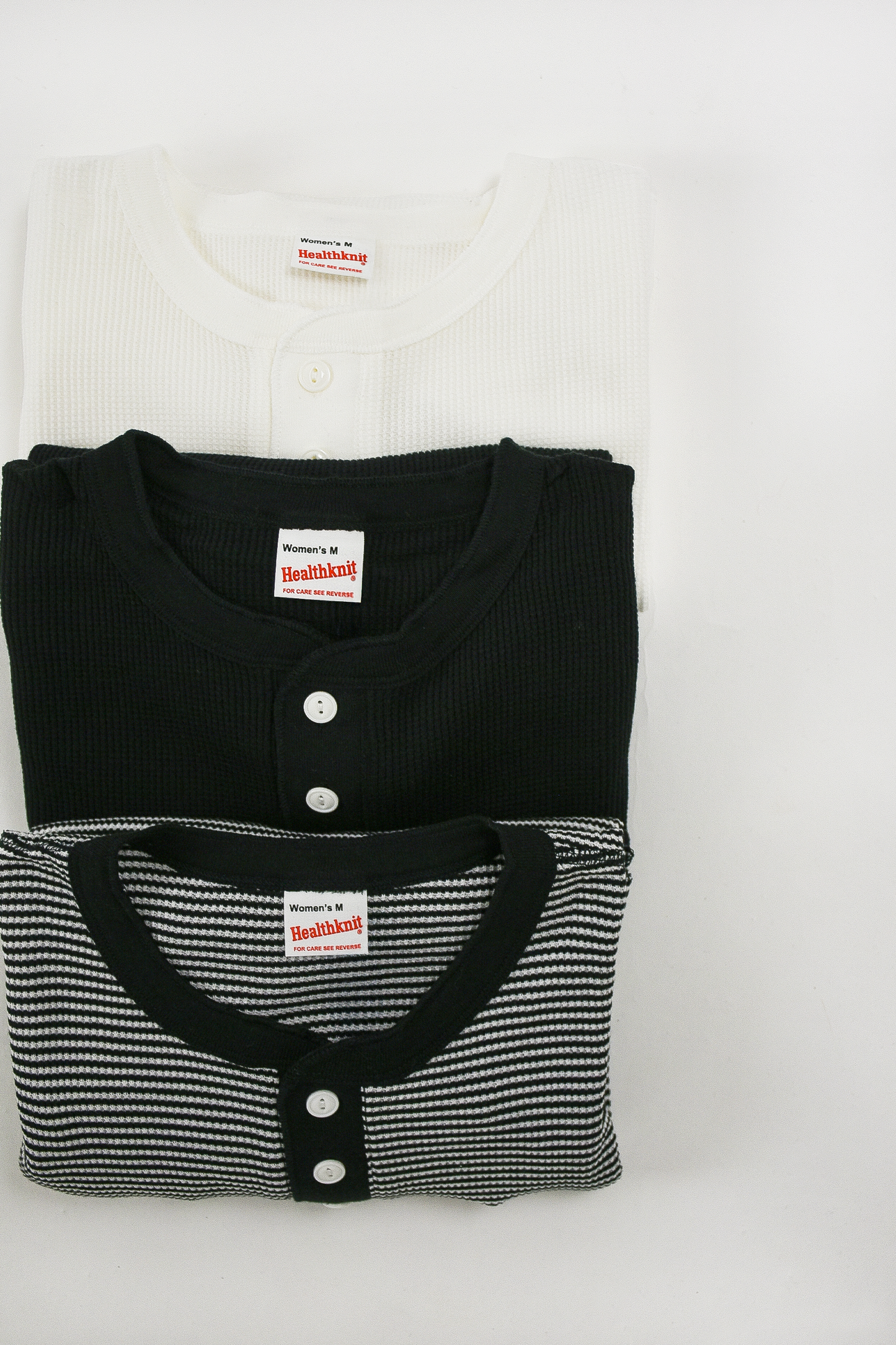 Basic Waffle Hem Round Henley