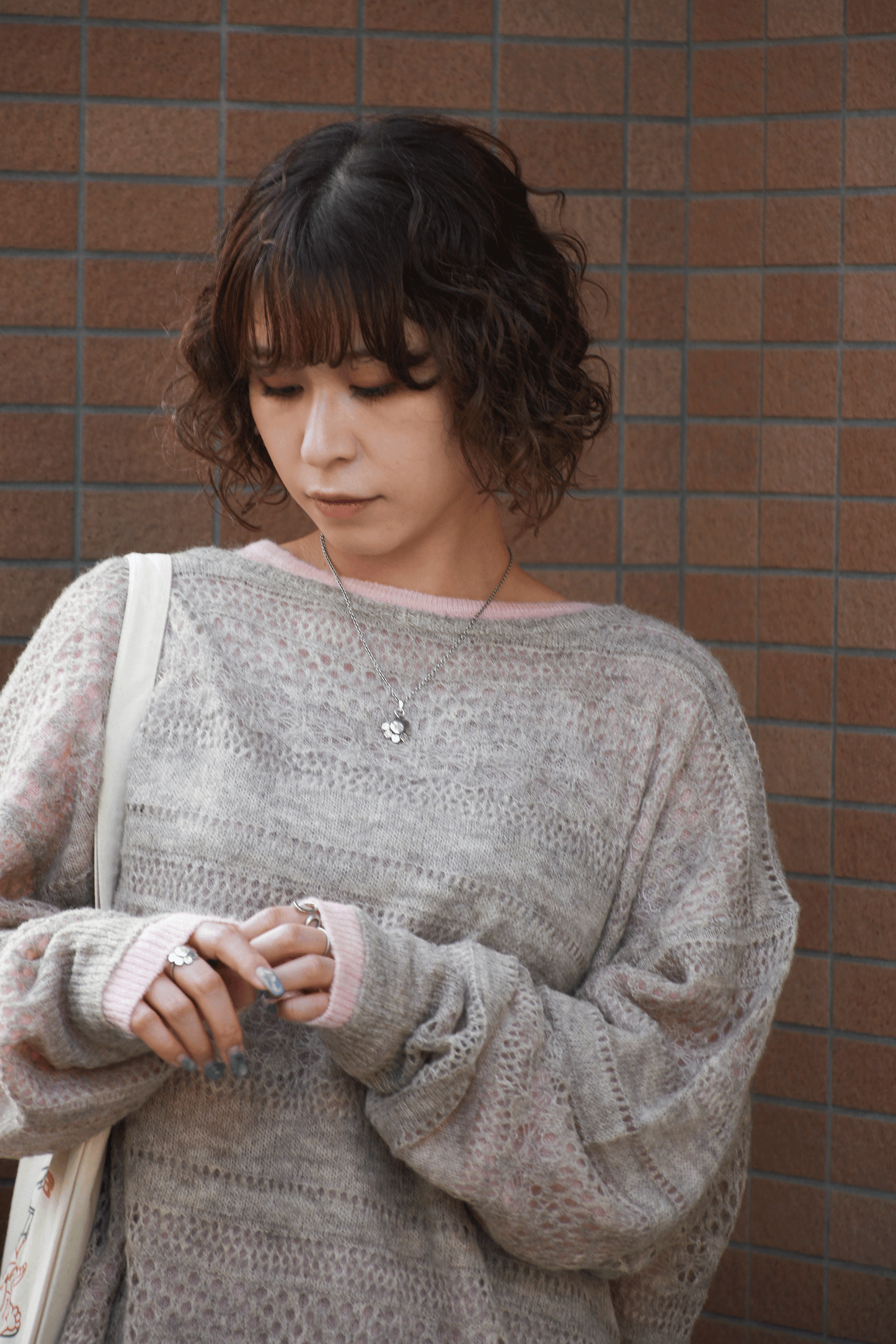 Sheer volume knit pullover