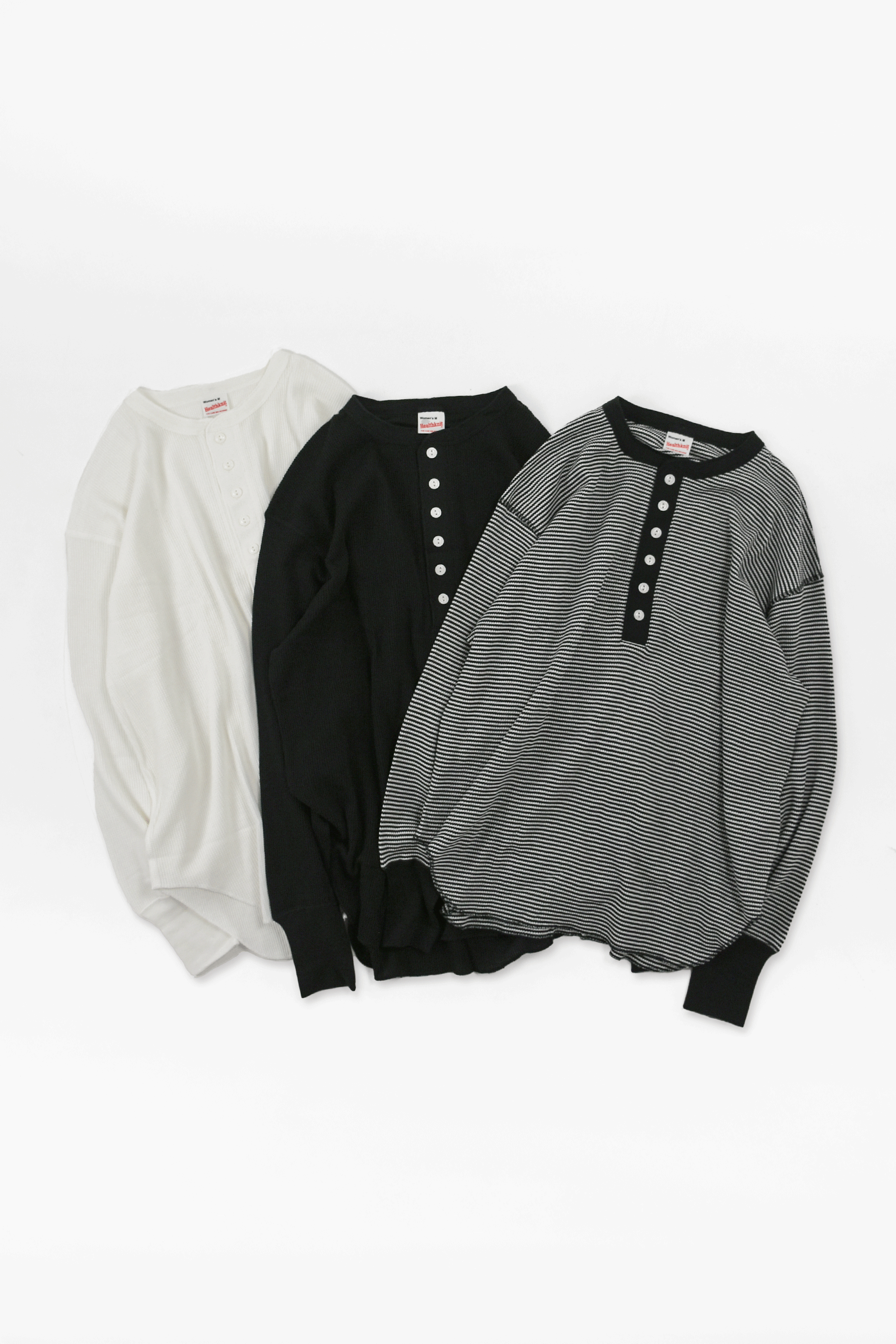 Basic Waffle Hem Round Henley – RAYDY