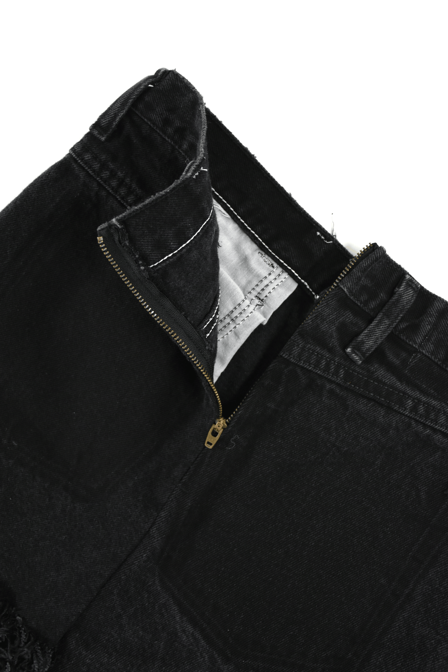 circa make cutback fringe denim mini skirt