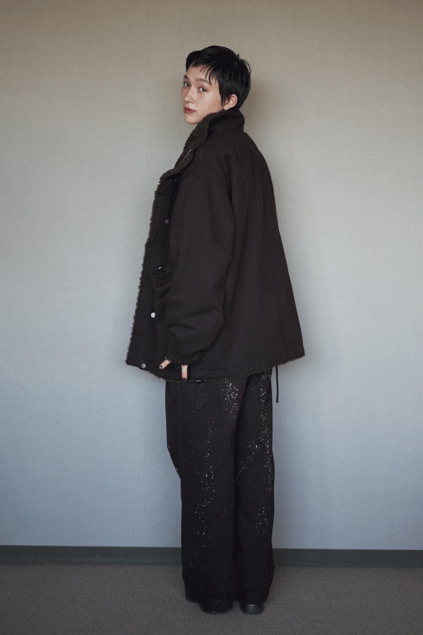 Two faced blouson coat <12/9再入荷予定>