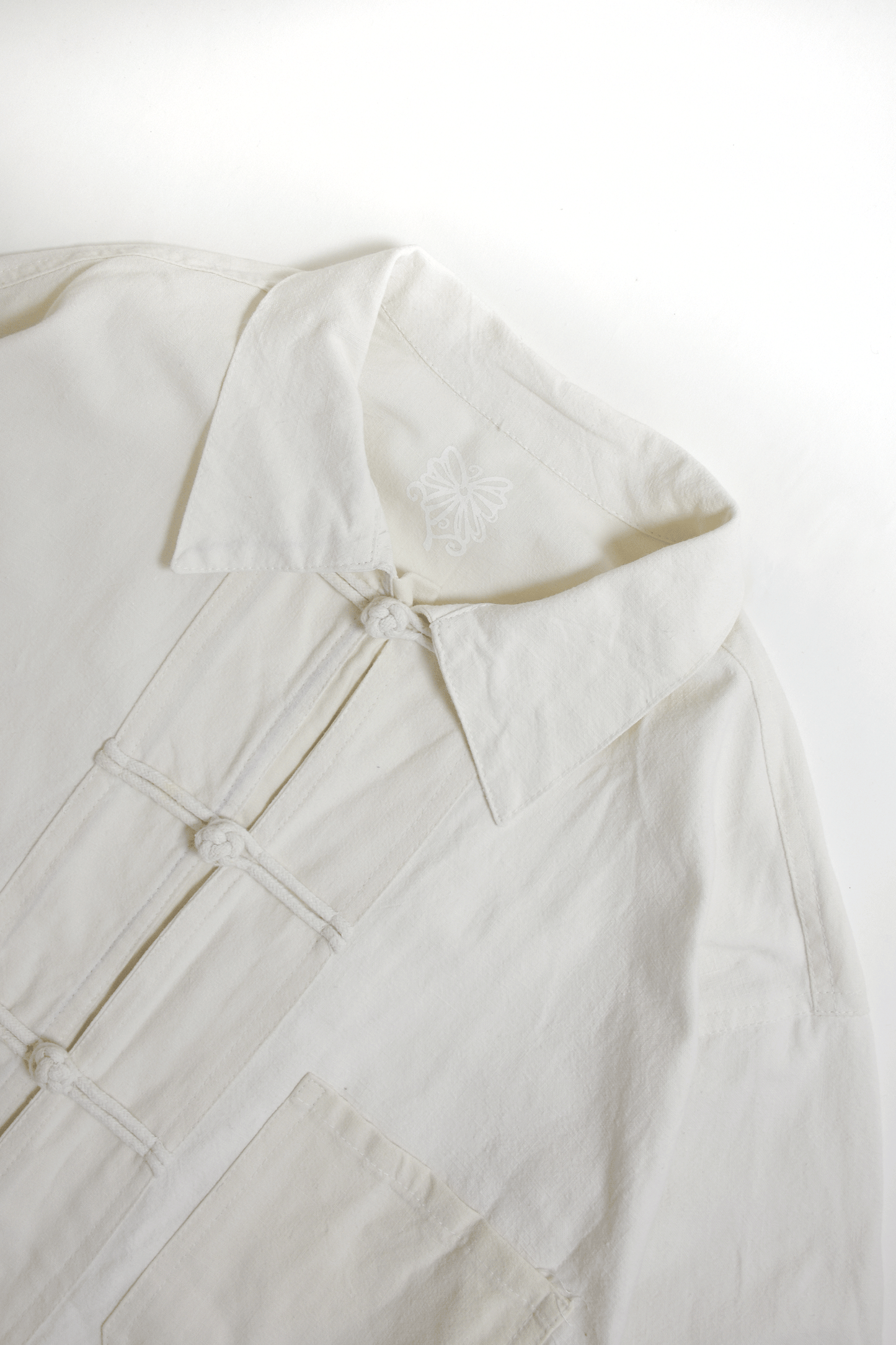 Antique 40's French linen Chinese jacket/A