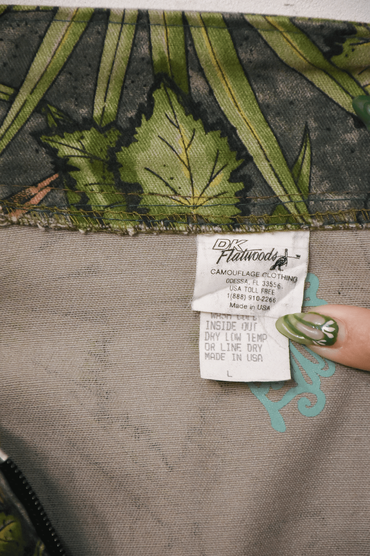 Vintage"Swarovski"Real tree camo blouson