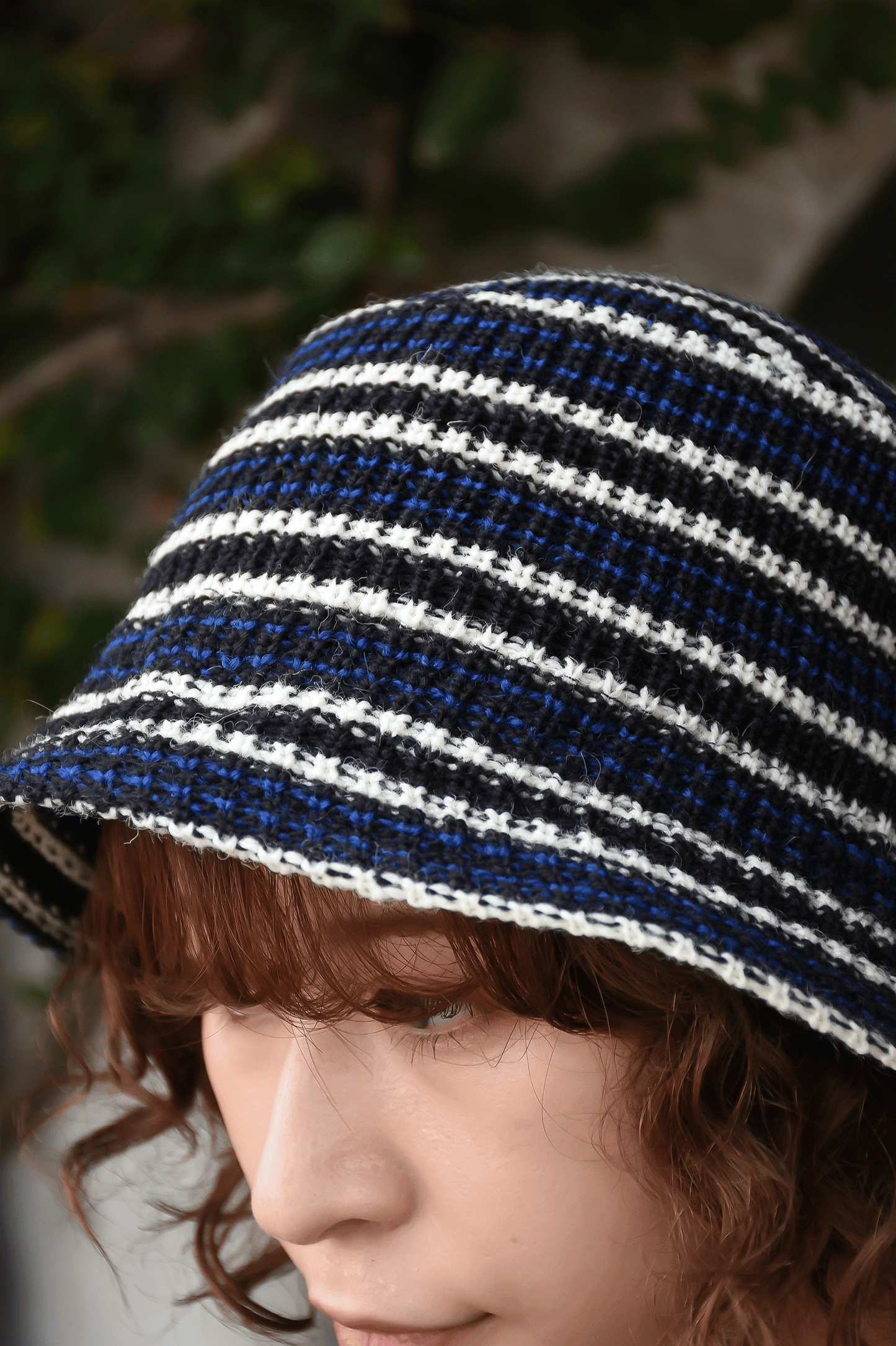 Rib Multi Border Straight Bucket Hat