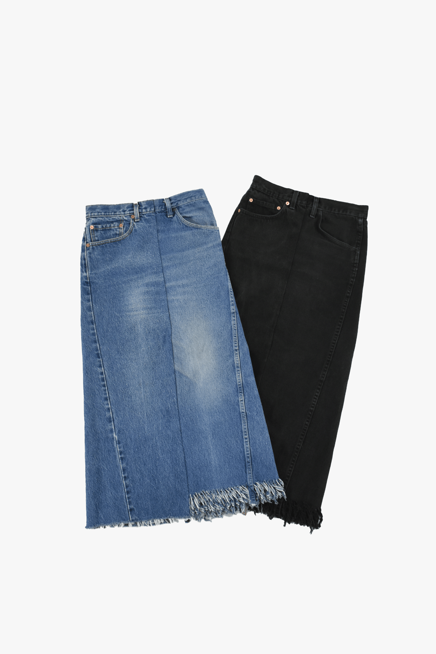 circa make long denim skirt
