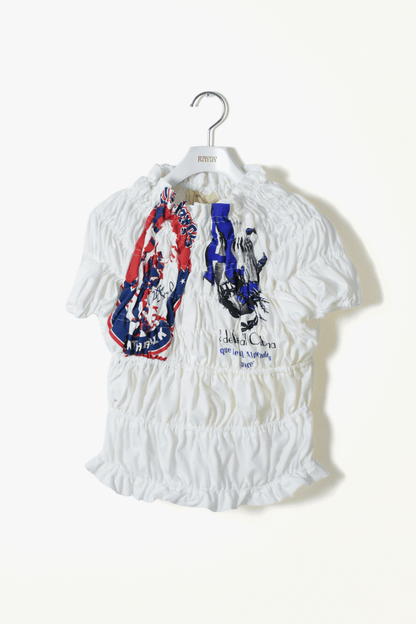 circa make shirring print top(Wt TYPE.2)