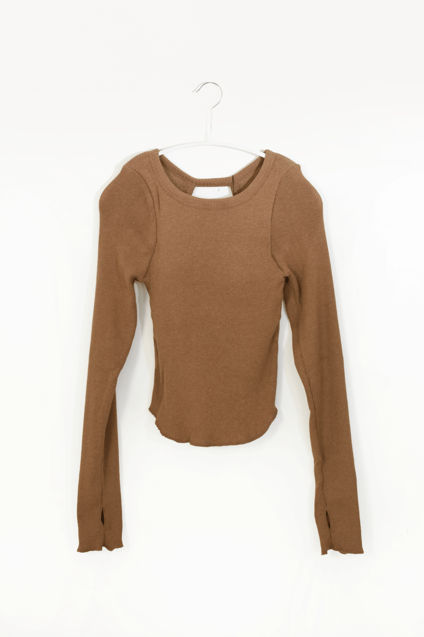 Back open long sleeve tee