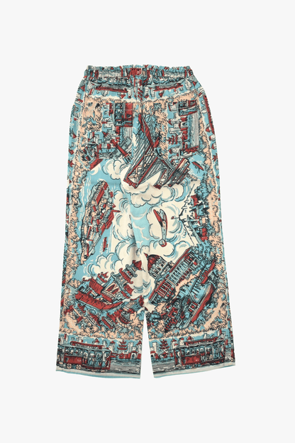 Map Print Easy Pants  San Francisco