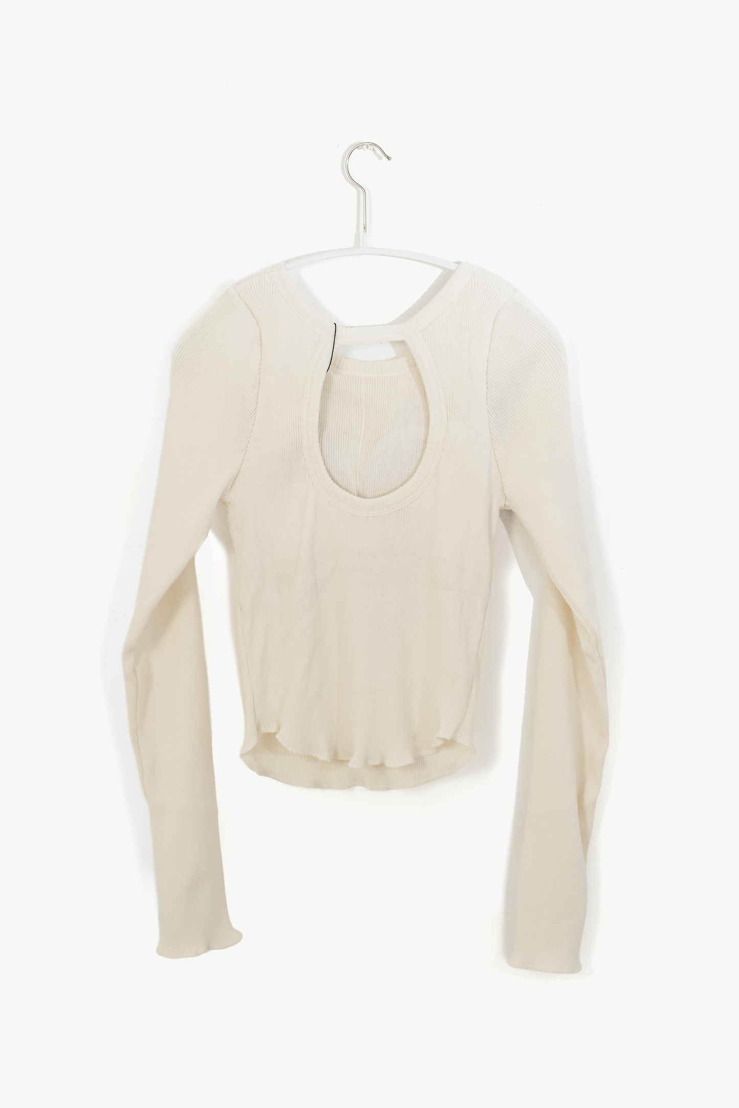 Back open long sleeve tee