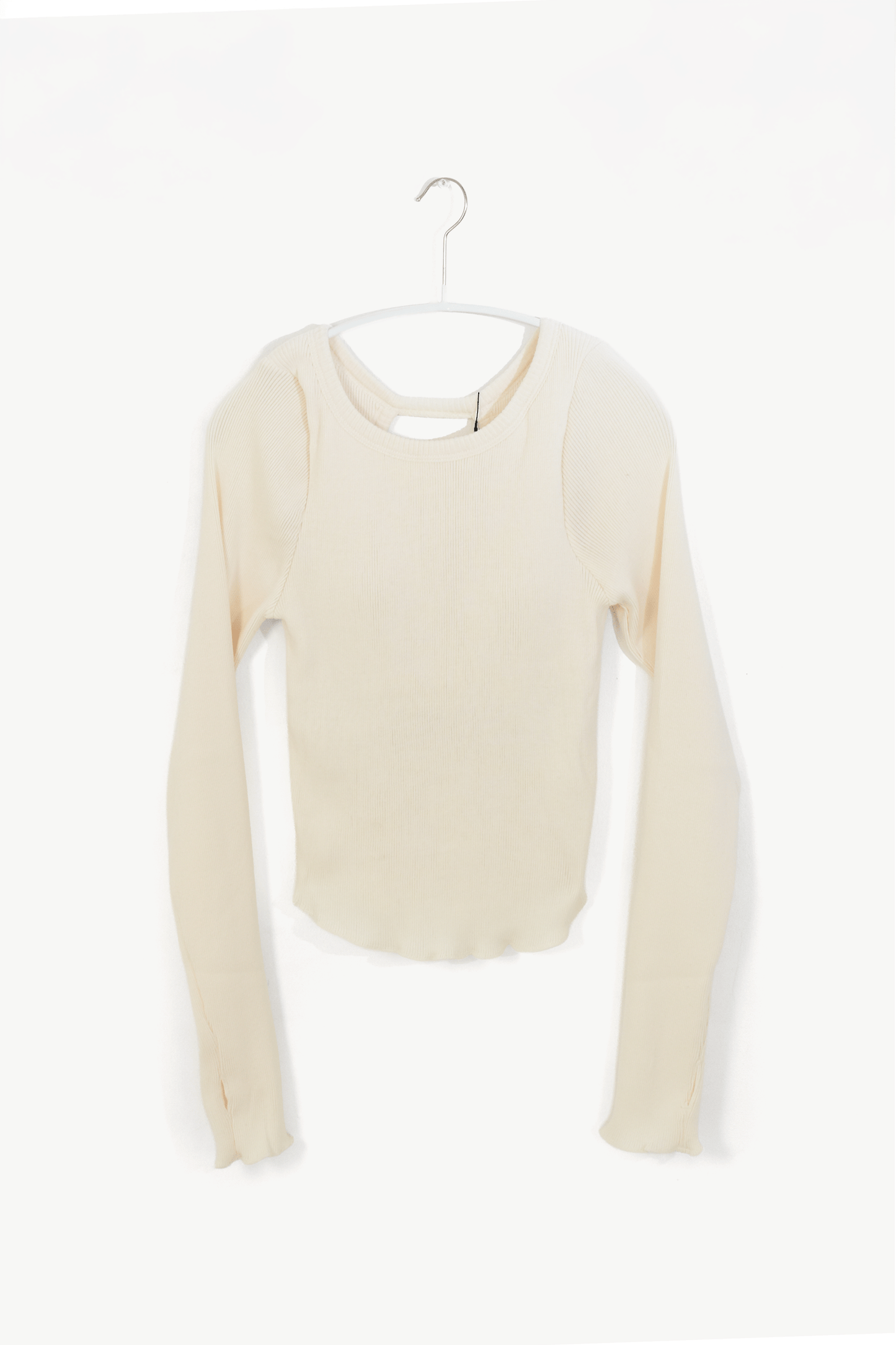 Back open long sleeve tee