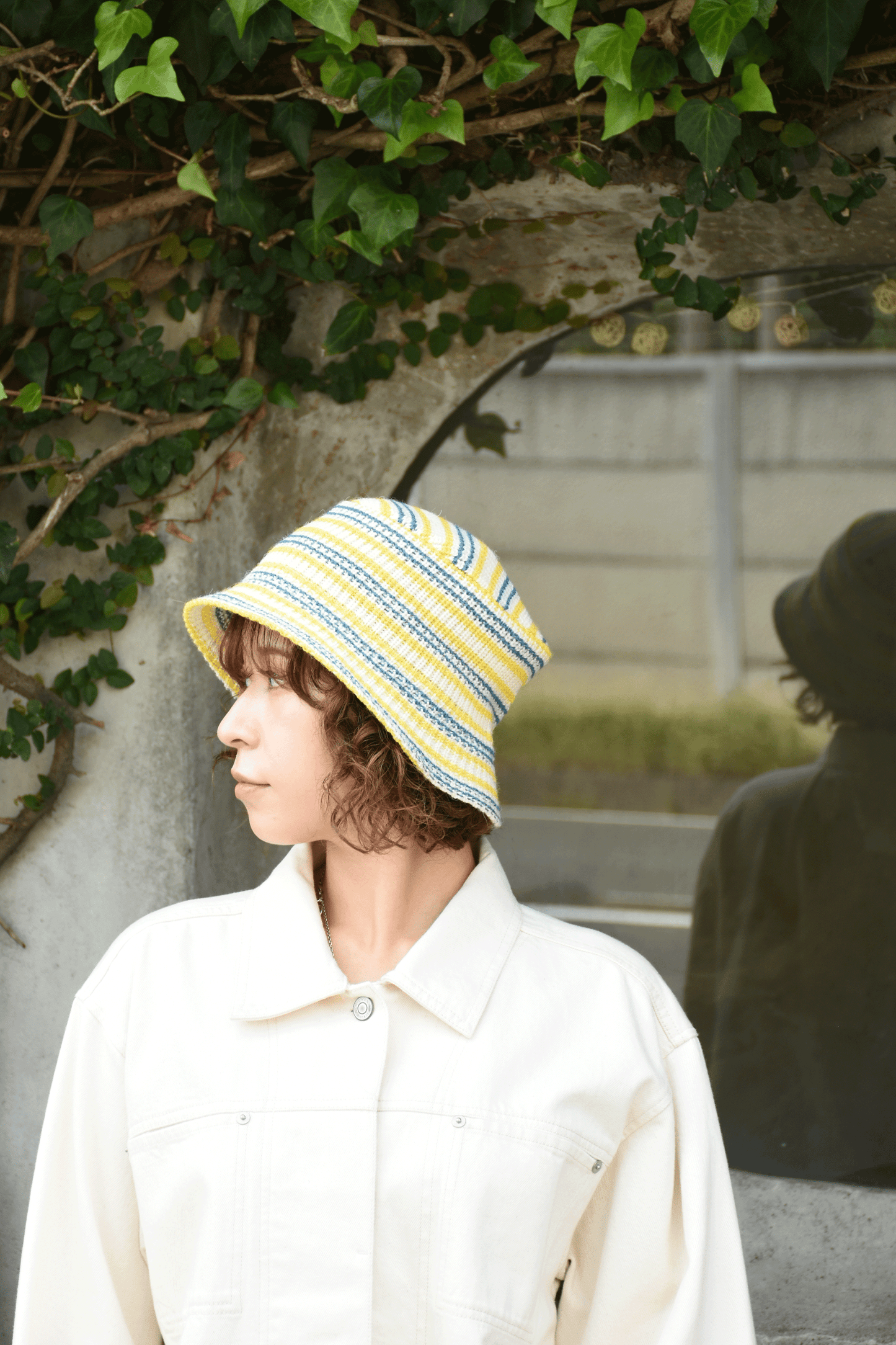 Rib Multi Border Straight Bucket Hat