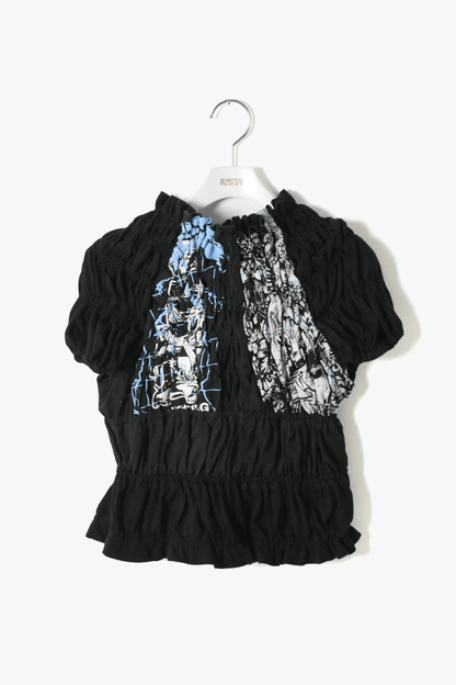 circa make shirring print top