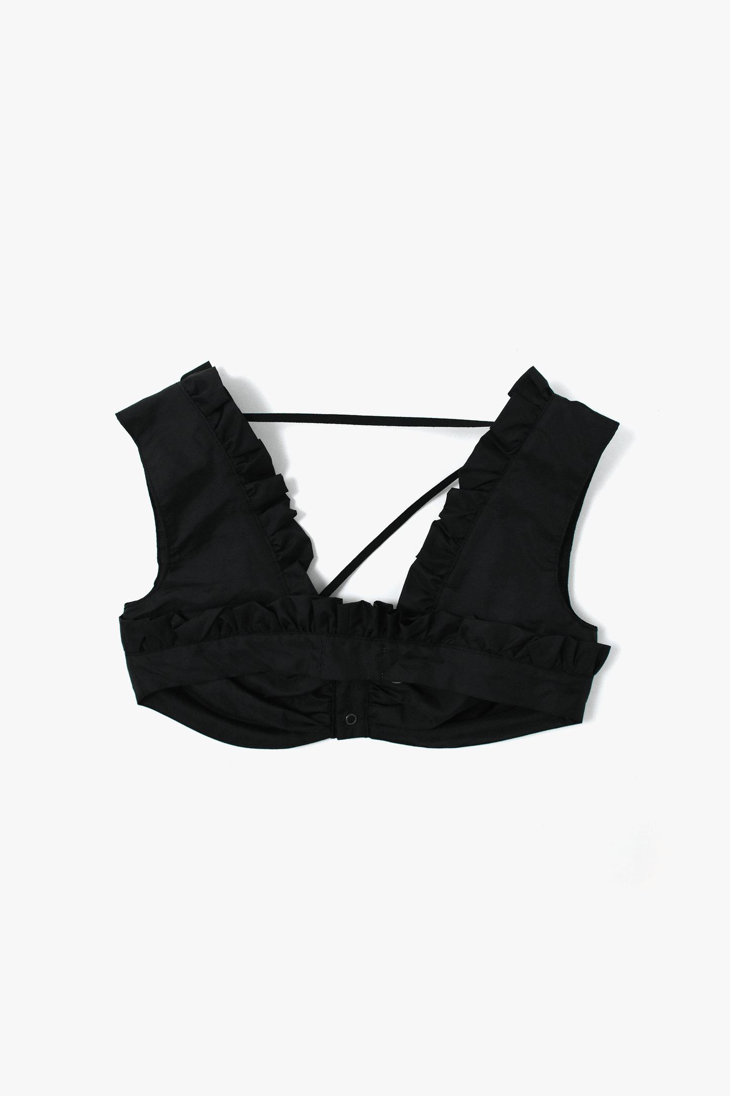 circa make nylon frill 7back lace up bustier