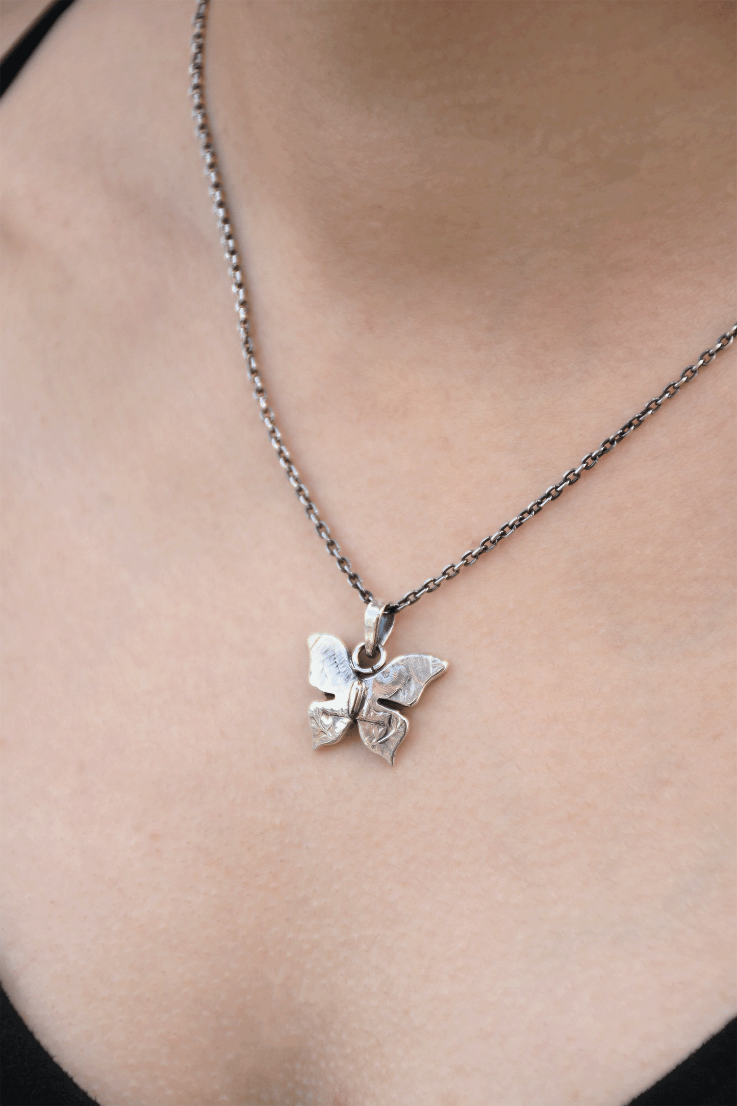 Butterfly Coin Necklace