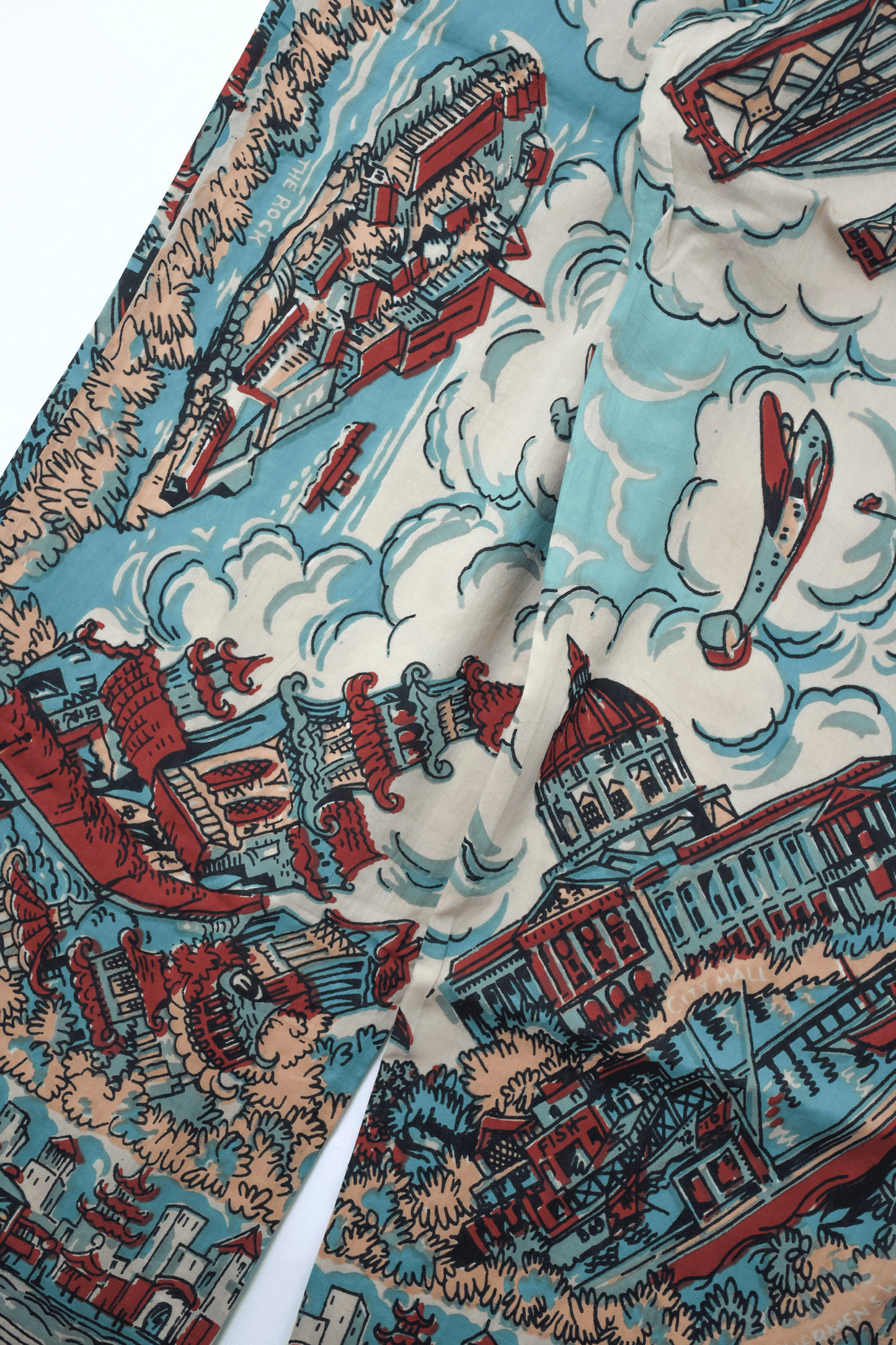 Map Print Easy Pants  San Francisco