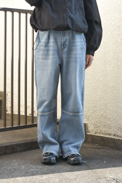 Tucked Wide Denim Pants