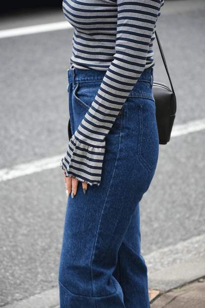 Panel Rib Turtleneck Tee