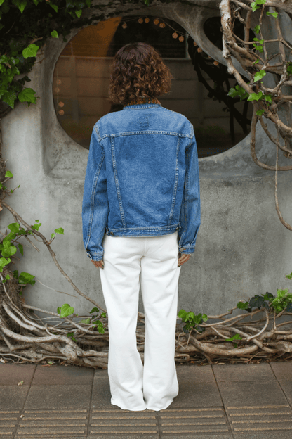 Vintage Velvet floral collar Denim Jacket