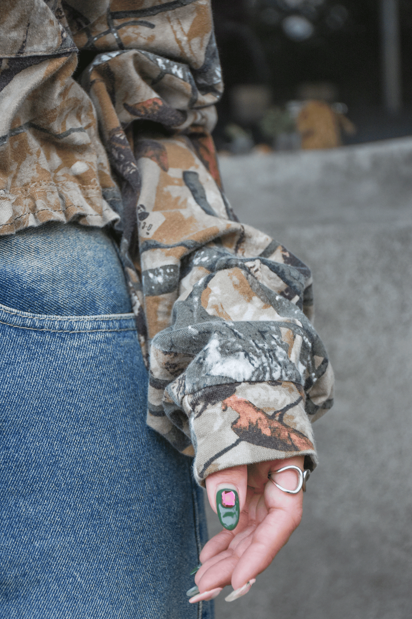 Vintage Remake Crop Top US Real Tree Long Tee”4type”