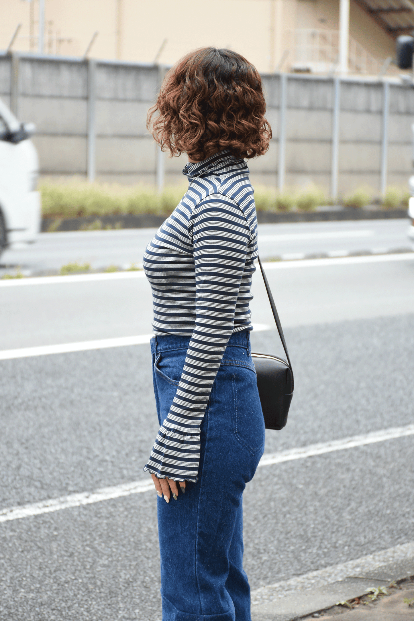 Panel Rib Turtleneck Tee