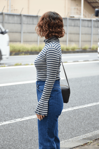 Panel Rib Turtleneck Tee