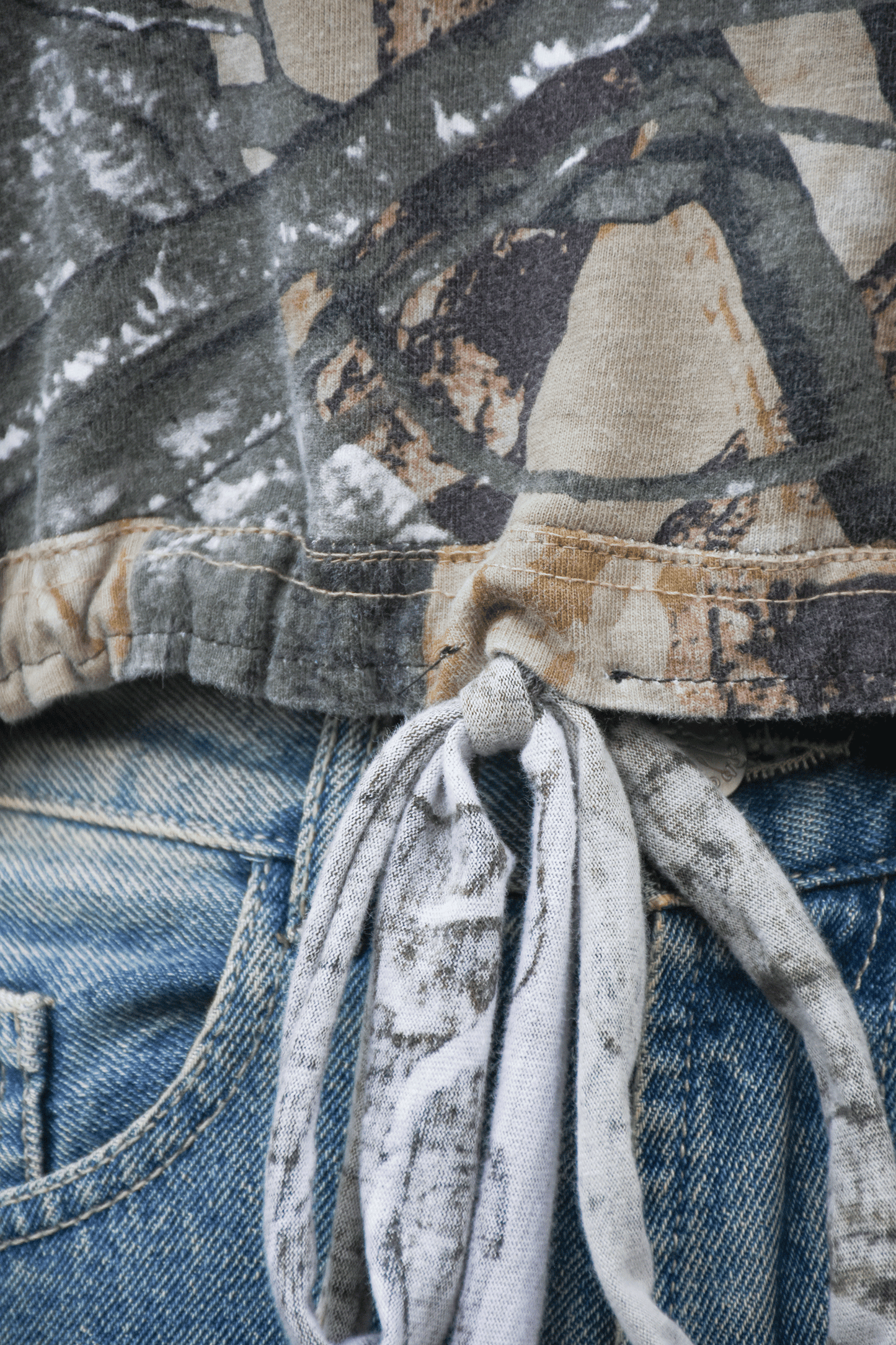 Vintage Remake Crop Top US Real Tree Long Tee”4type”