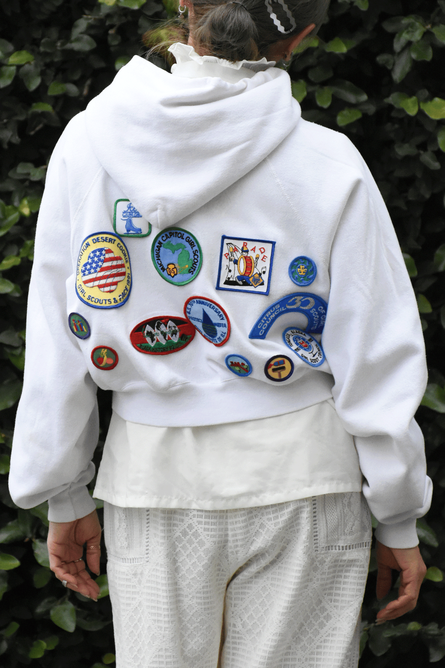 Patchwork lace pants