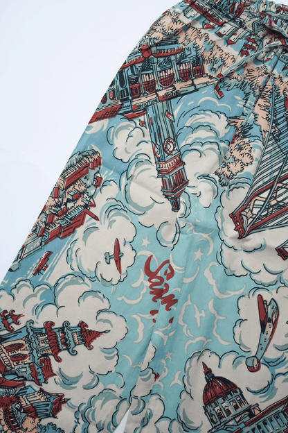Map Print Easy Pants  San Francisco