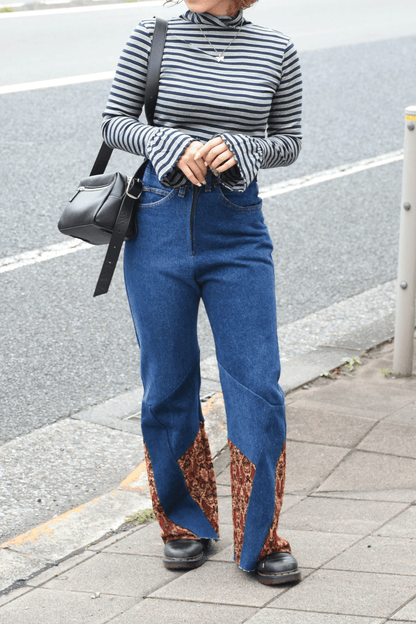 Panel Rib Turtleneck Tee