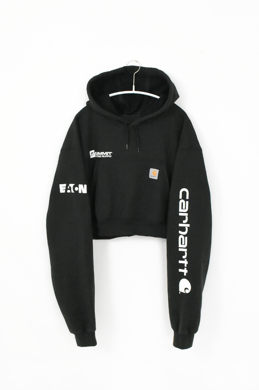 Vintage Remake US Men's Carhartt Crop top Hoodie #1