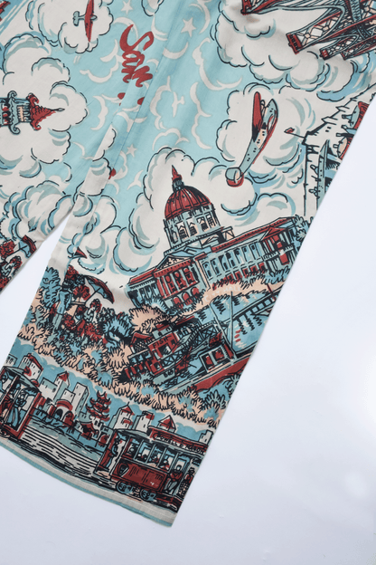 Map Print Easy Pants  San Francisco