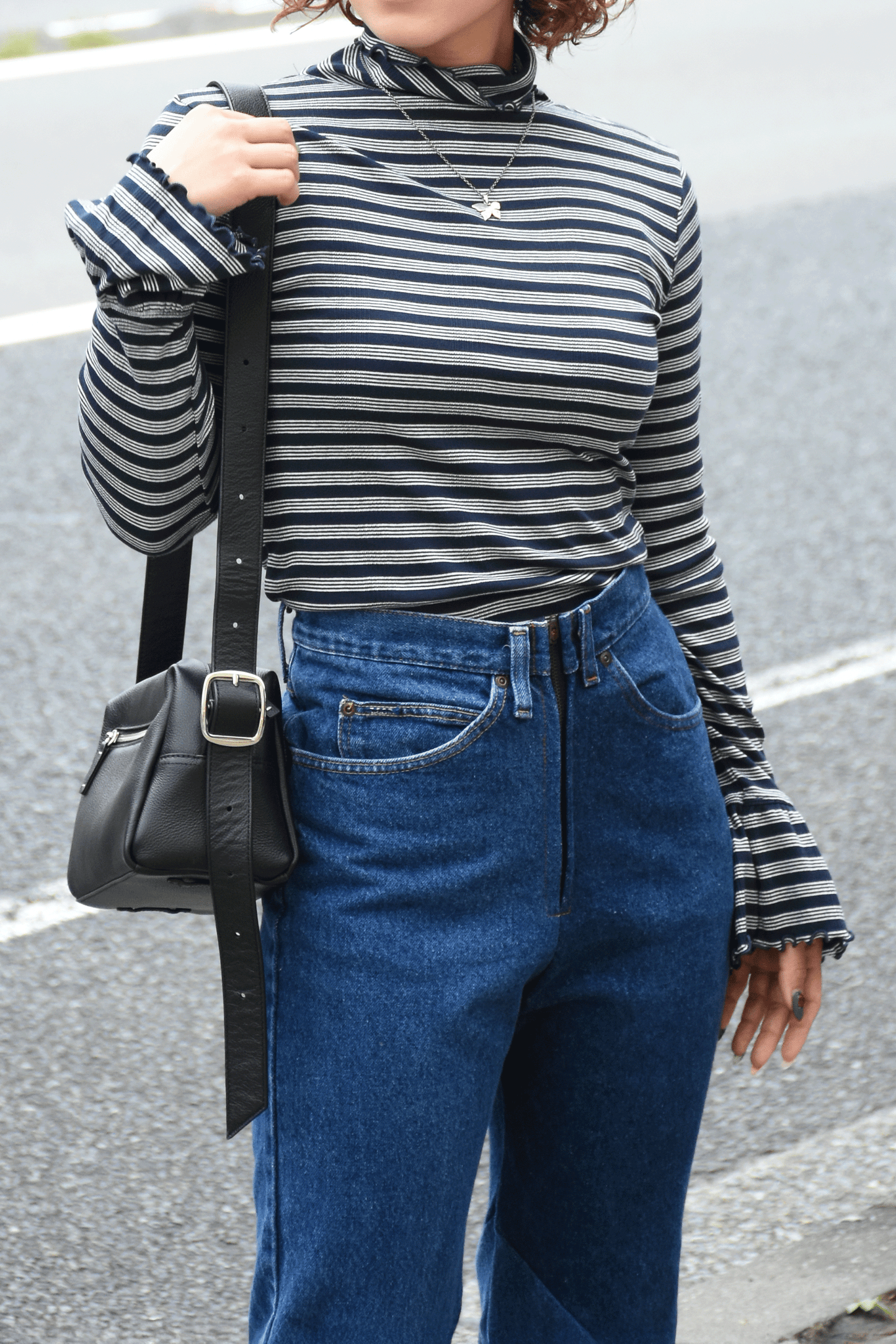 Panel Rib Turtleneck Tee