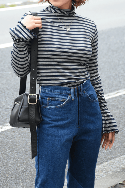 Panel Rib Turtleneck Tee