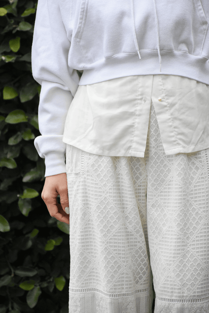 Patchwork lace pants
