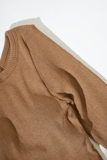 Back open long sleeve tee