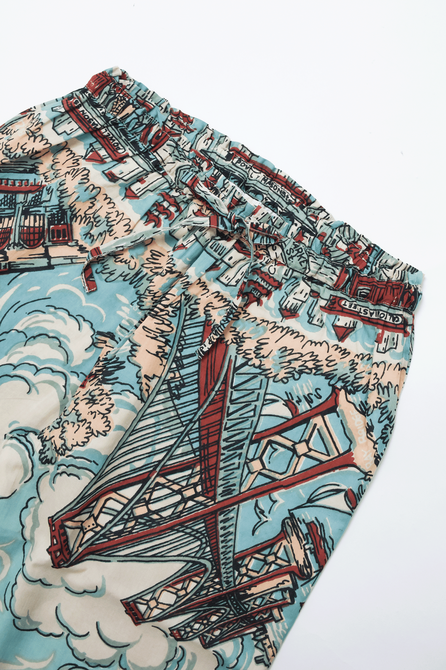 Map Print Easy Pants  San Francisco