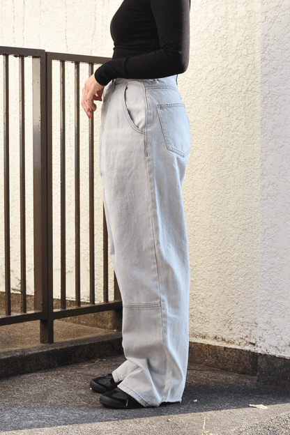 Tucked Wide Denim Pants