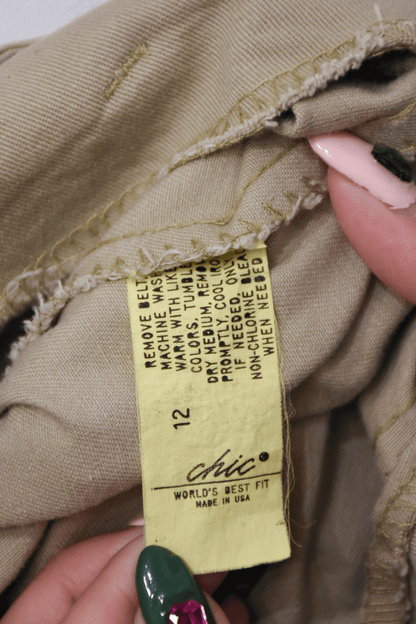 Vintage Tuck Mid-Length Pants