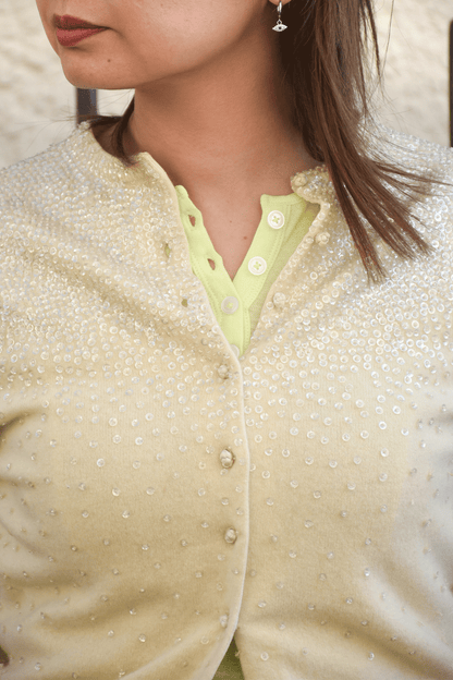 Antique beaded cardigan