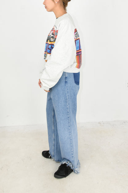 circa make fringe denim pants(Leg/100cm)