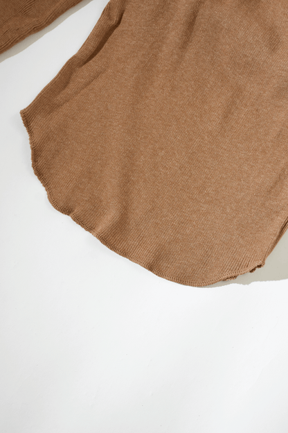 Back open long sleeve tee