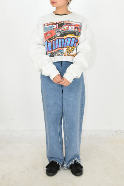 circa make fringe denim pants(Leg/100cm)