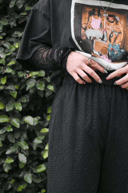 Patchwork lace pants