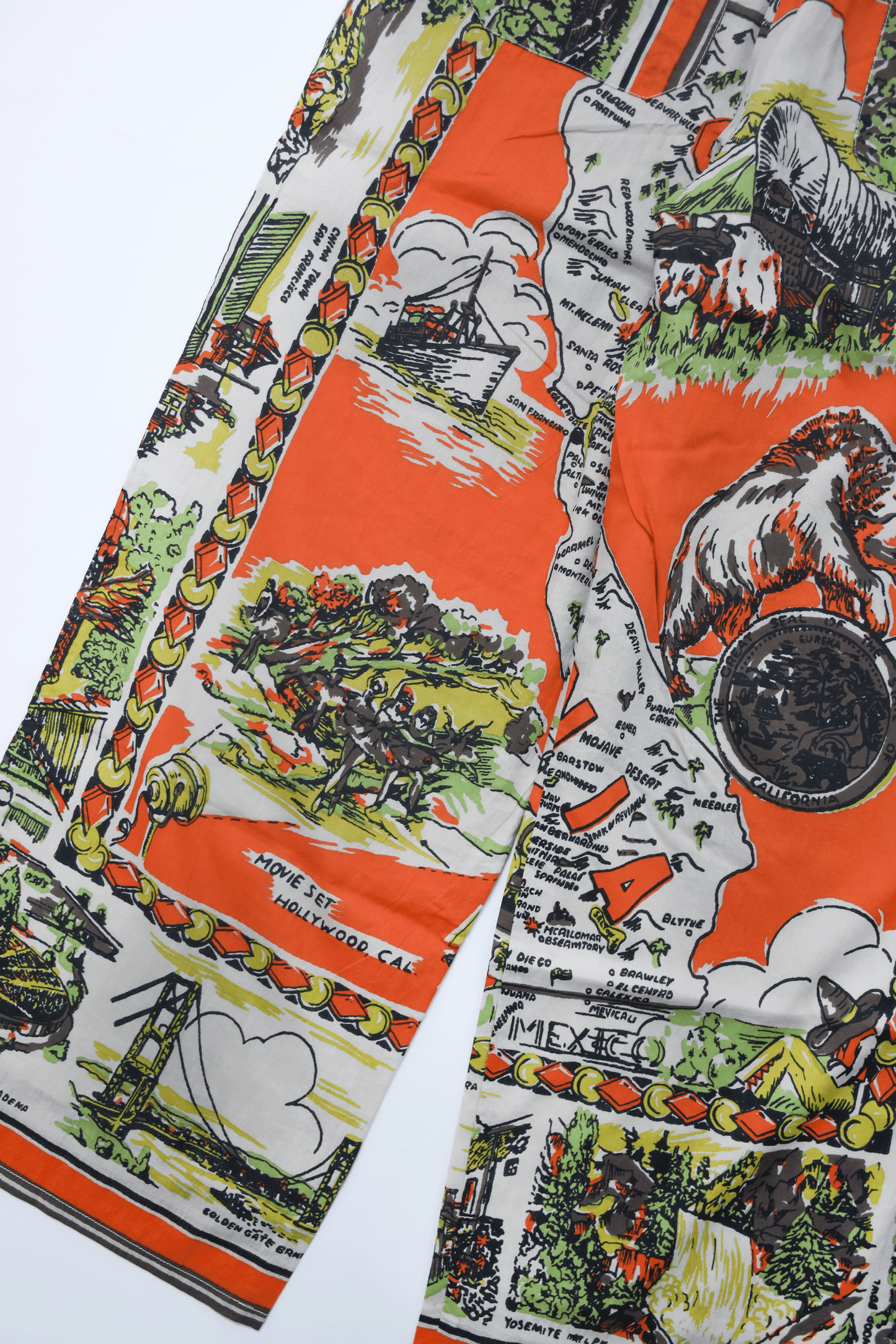 Map Print Easy Pants  California