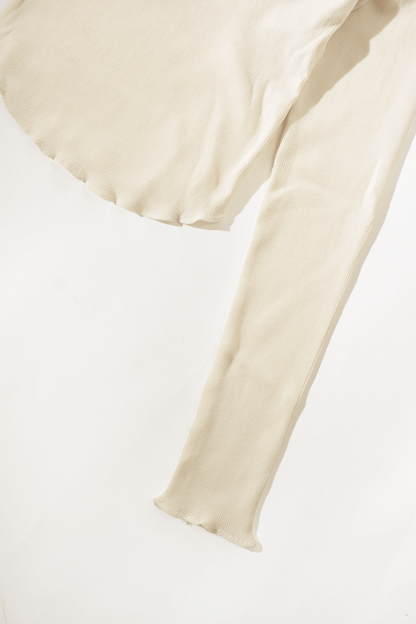 Back open long sleeve tee