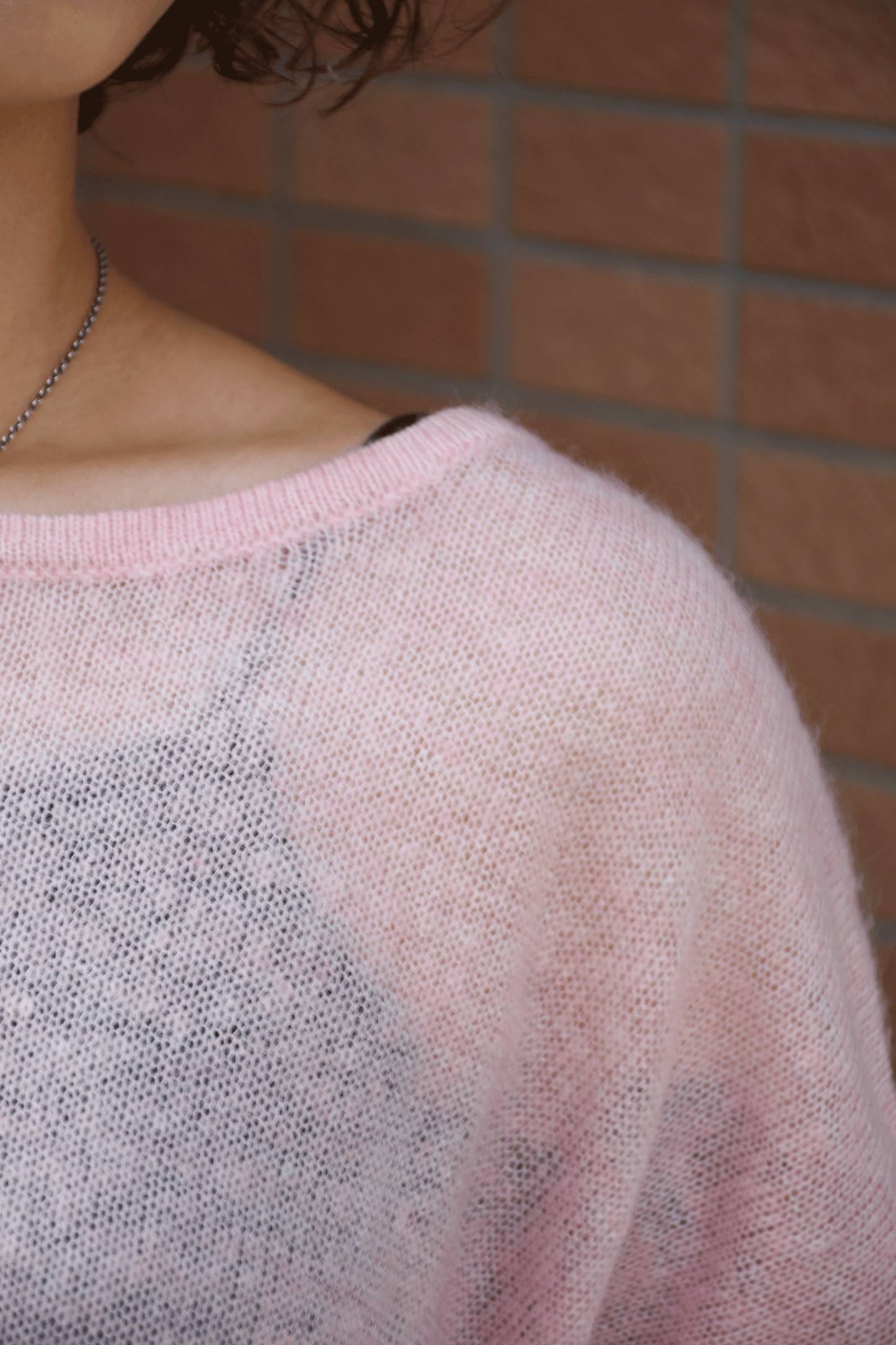 Sheer volume knit pullover