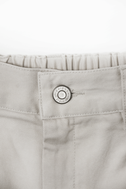 High-waisted washed pants
