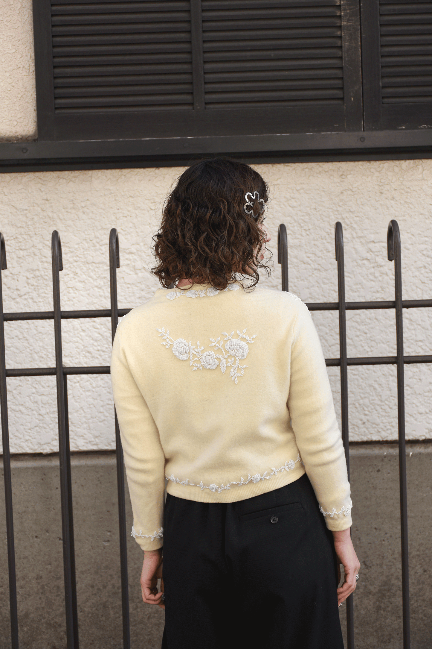 Antique beaded cardigan